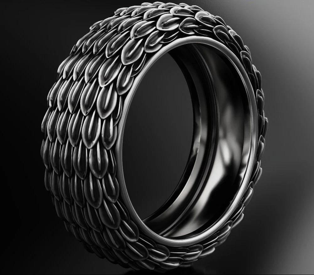 RARE PRINCE by CARAT SUTRA | Exclusive Eagle Feather Band Ring for Men, Oxidized Sterling Silver 925 Ring | Jewellery for Men| With Certificate of Authenticity and 925 Hallmark - Image 5