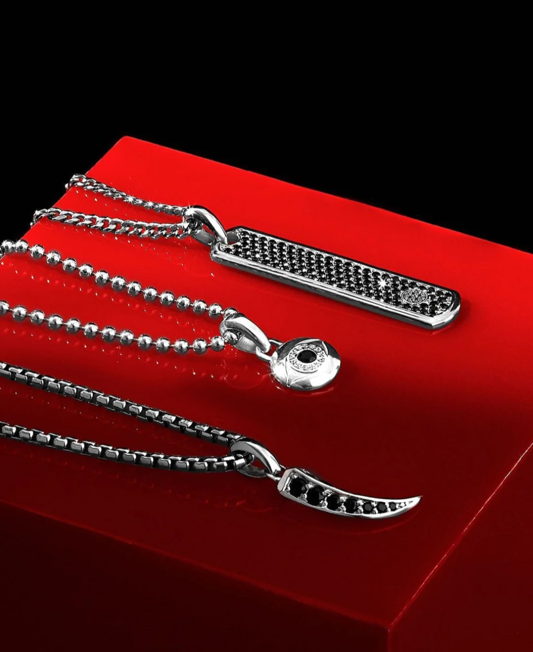 RARE PRINCE by CARAT SUTRA | Unique Designed Claw Pendant Studded with Black Zircons | 22kt Gold Micron Plated 925 Sterling Silver Pendant | Men's Jewelry | With Certificate of Authenticity and 925 Hallmark - Image 4