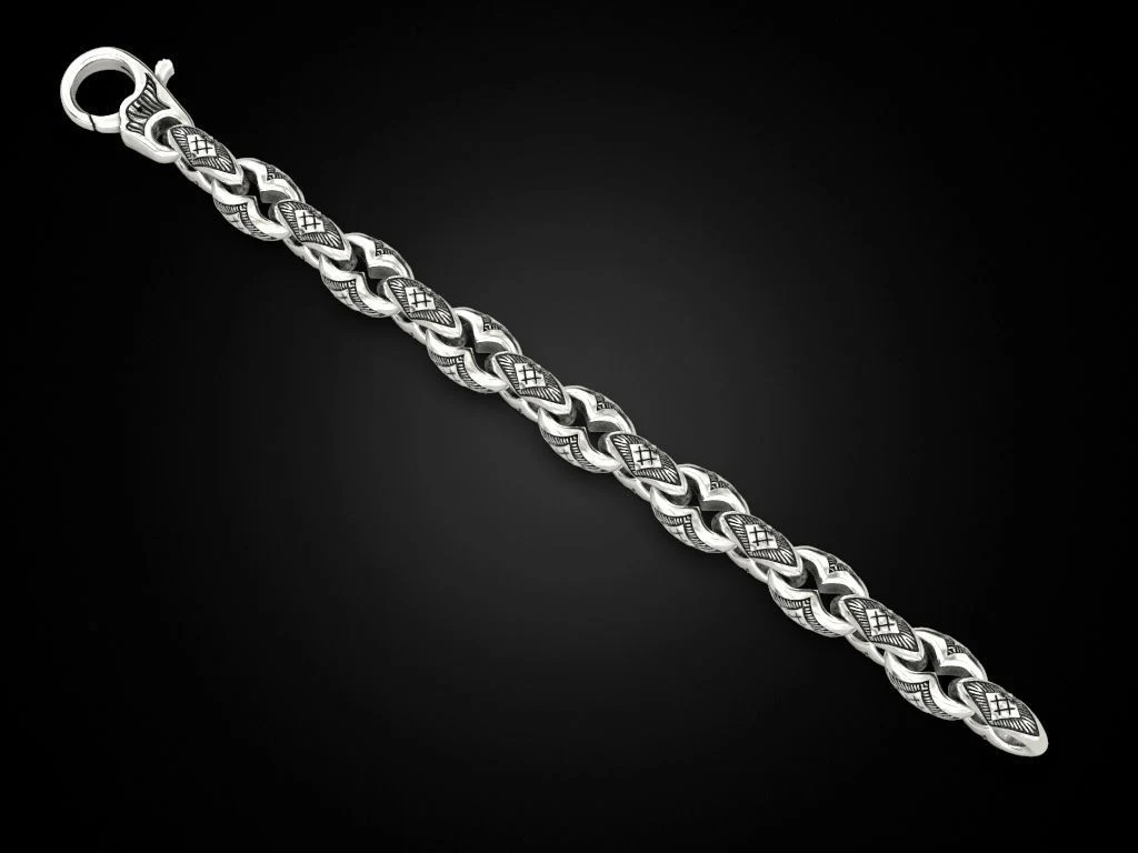 RARE PRINCE by CARAT SUTRA | Unique Real Biker Bracelet for Men | 925 Sterling Silver Bracelet | Men's Jewelry | With Certificate of Authenticity and 925 Hallmark - Image 4