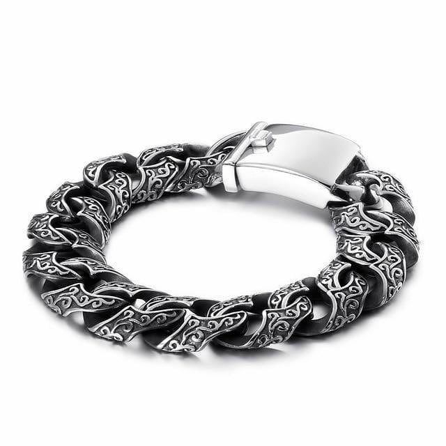 16mm wide, 925 Sterling silver, Unique Artistry Myth Antique Bracelet for Men | With Certificate of Authenticity and 925 Hallmark - Image 2