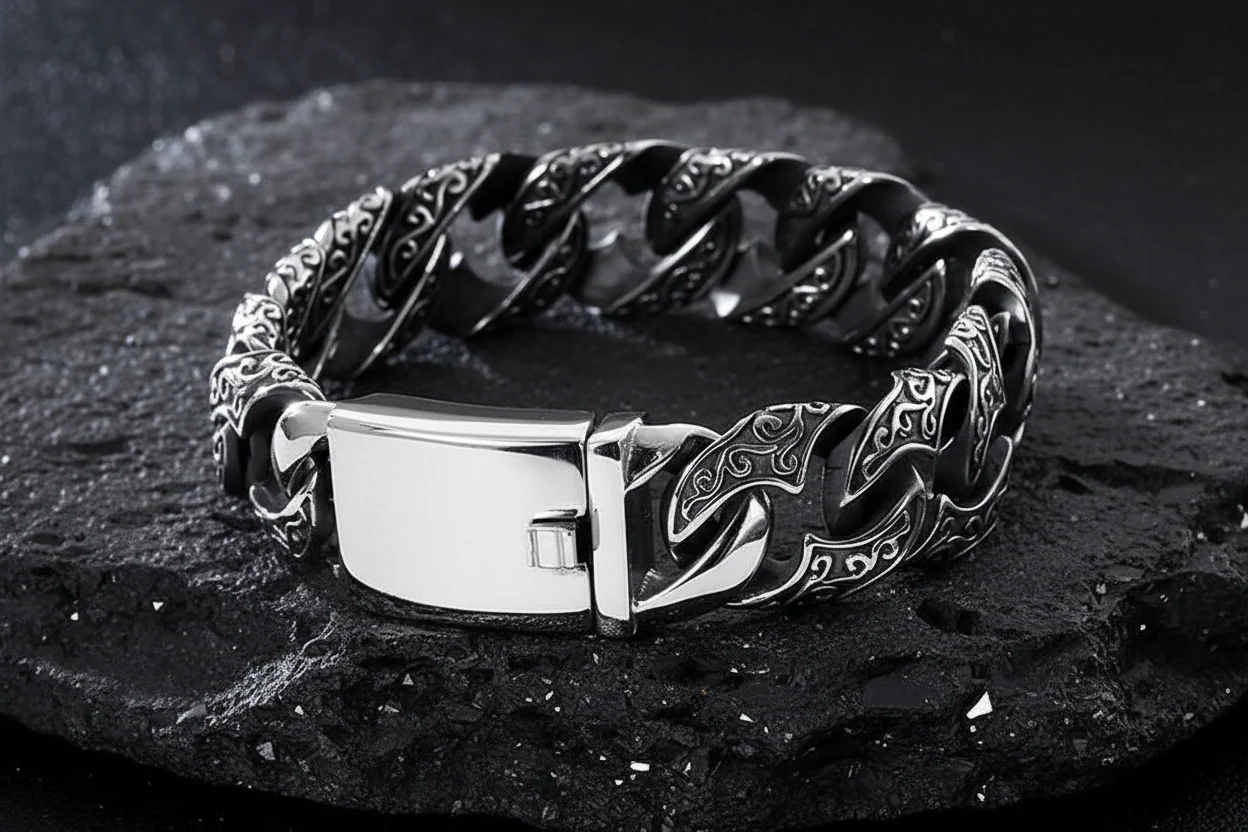 16mm wide, 925 Sterling silver, Unique Artistry Myth Antique Bracelet for Men | With Certificate of Authenticity and 925 Hallmark - Image 7