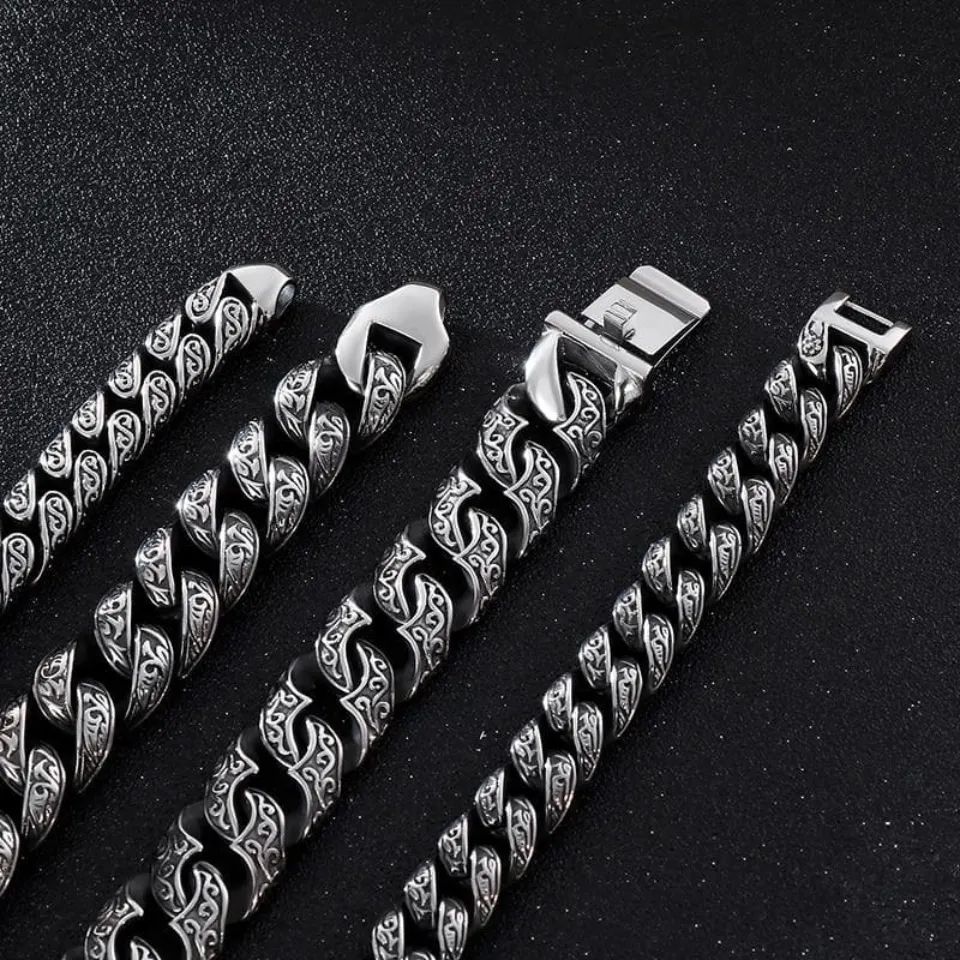 16mm wide, 925 Sterling silver, Unique Artistry Myth Antique Bracelet for Men | With Certificate of Authenticity and 925 Hallmark - Image 8