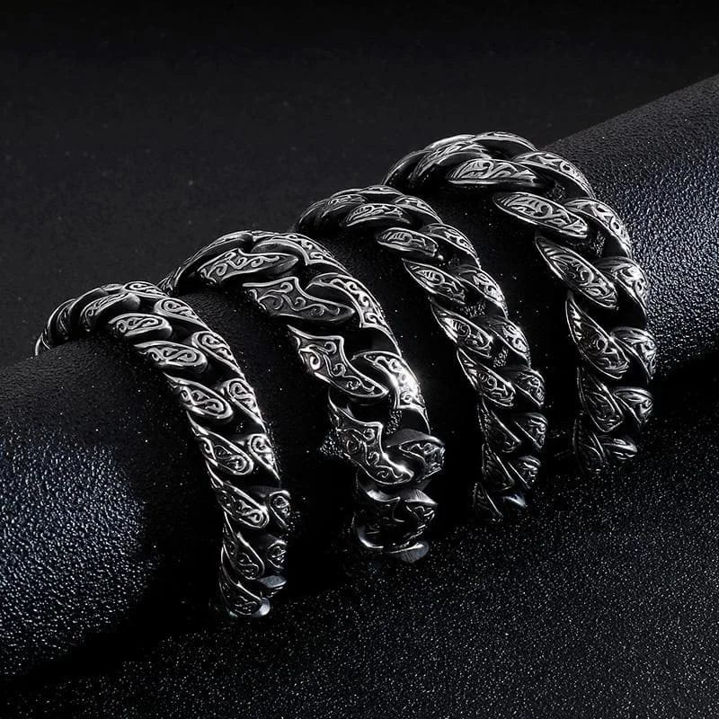 16mm wide, 925 Sterling silver, Unique Artistry Myth Antique Bracelet for Men | With Certificate of Authenticity and 925 Hallmark - Image 9