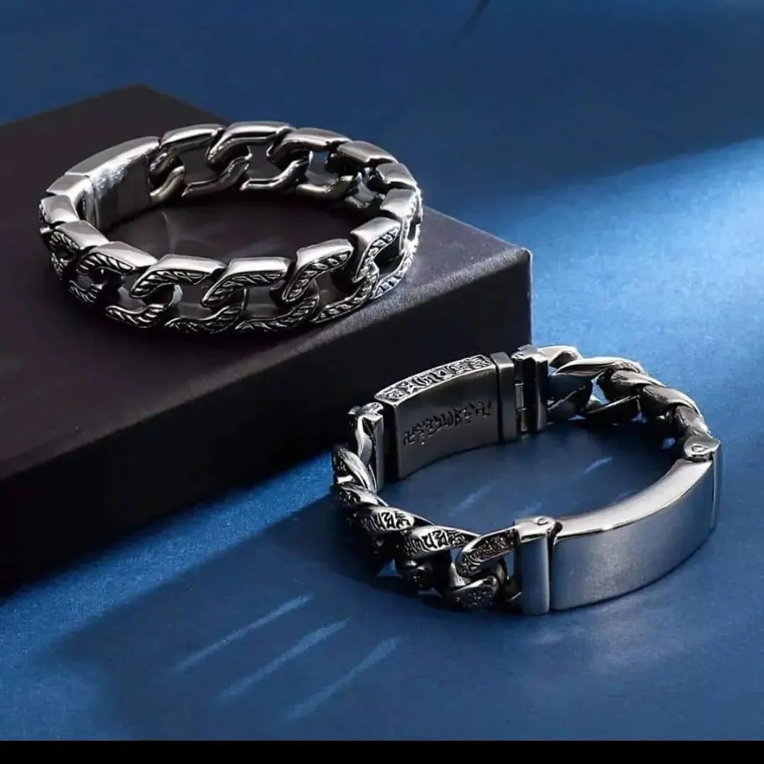 RARE PRINCE by CARAT SUTRA | Unique Retro Silver Oxidized Bracelet for Men | 925 Sterling Silver Bracelet | Men's Jewelry | With Certificate of Authenticity and 925 Hallmark - Image 10