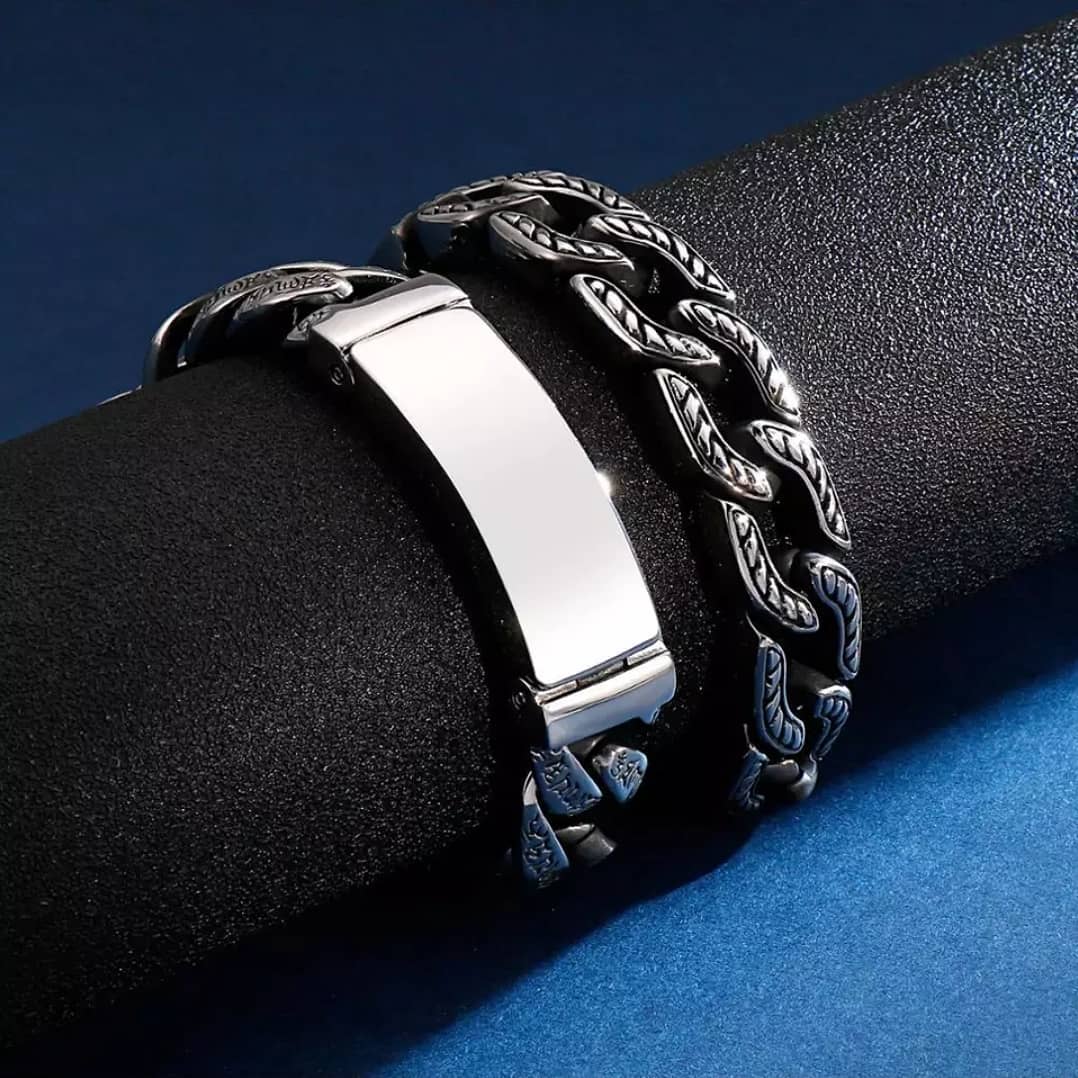 RARE PRINCE by CARAT SUTRA | Unique Retro Silver Oxidized Bracelet for Men | 925 Sterling Silver Bracelet | Men's Jewelry | With Certificate of Authenticity and 925 Hallmark - Image 8