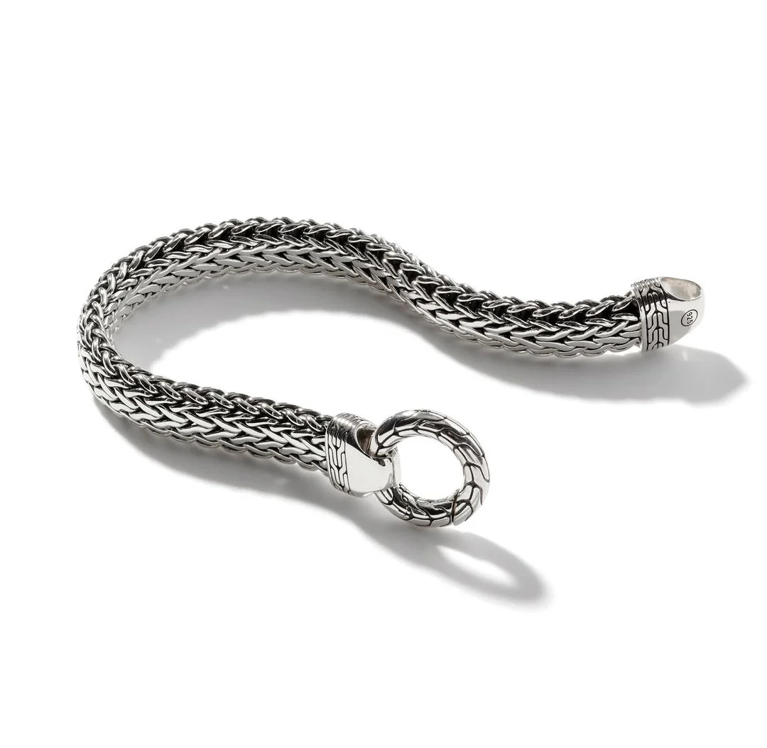 RARE PRINCE by CARAT SUTRA | Classic Chain Ring Clasp Bracelet for Men | 925 Sterling Silver Bracelet | Men's Jewelry | With Certificate of Authenticity and 925 Hallmark - Image 9