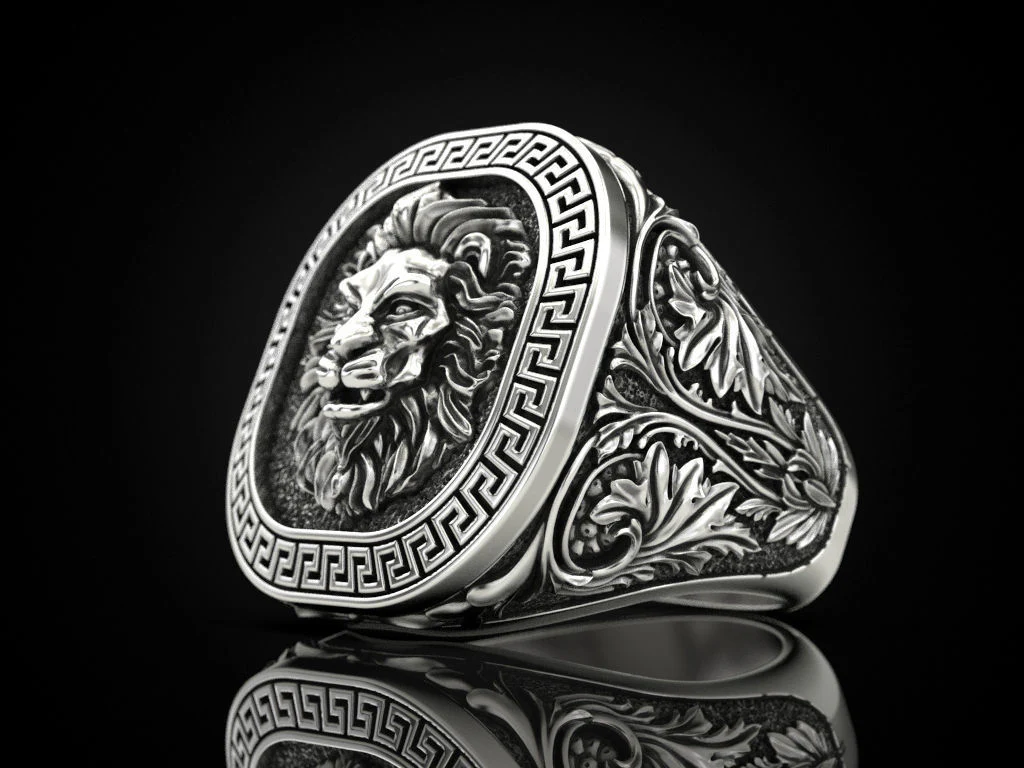 RARE PRINCE by CARAT SUTRA | Unique Designed Lion Ring | 925 Sterling Silver Oxidized Ring | Men's Jewelry | With Certificate of Authenticity and 925 Hallmark - Image 5