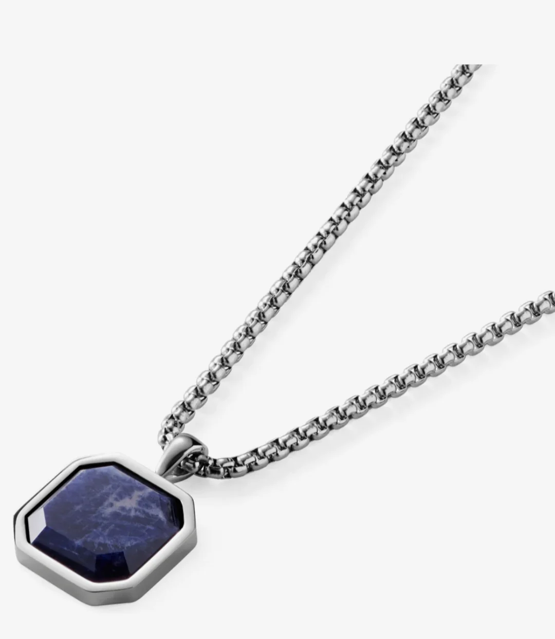 RARE PRINCE by CARAT SUTRA | Unique Designed Silver Pendant in Natural Sodalite for Men, 925 Sterling Silver Pendant | Men's Jewelry | With Certificate of Authenticity and 925 Hallmark - Image 2