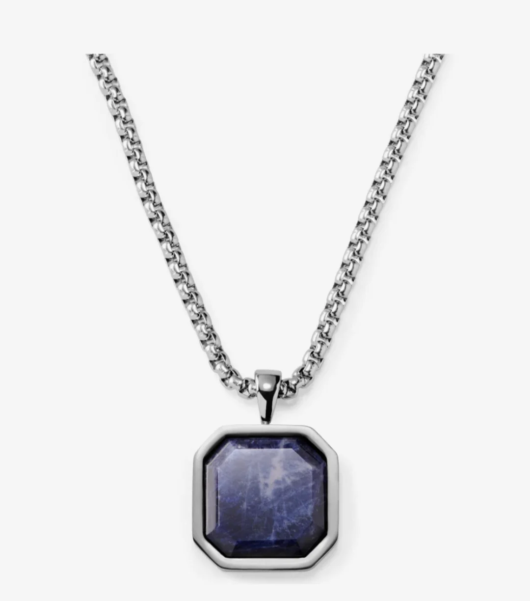 RARE PRINCE by CARAT SUTRA | Unique Designed Silver Pendant in Natural Sodalite for Men, 925 Sterling Silver Pendant | Men's Jewelry | With Certificate of Authenticity and 925 Hallmark - Image 4