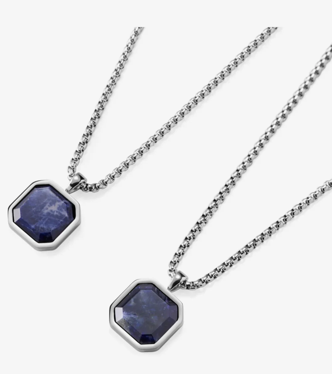 RARE PRINCE by CARAT SUTRA | Unique Designed Silver Pendant in Natural Sodalite for Men, 925 Sterling Silver Pendant | Men's Jewelry | With Certificate of Authenticity and 925 Hallmark - Image 5