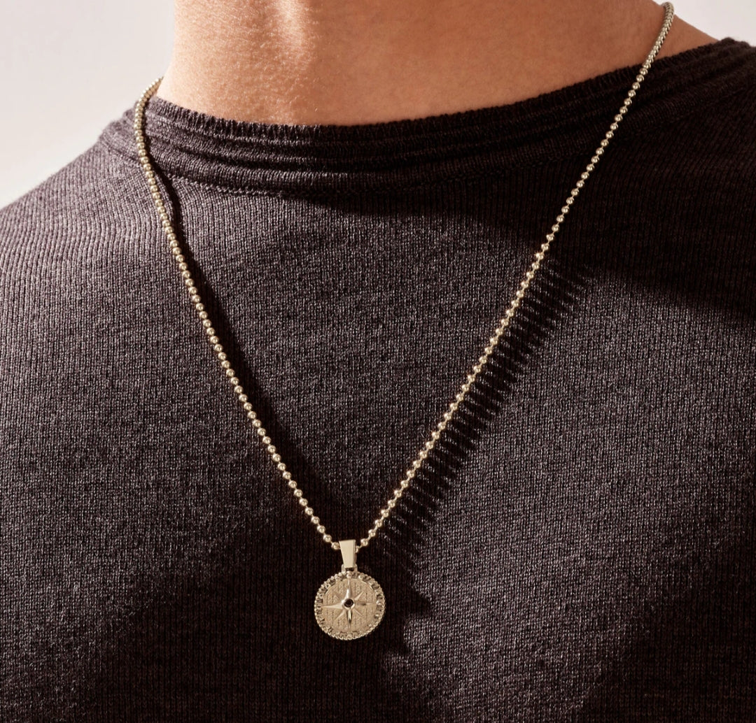 RARE PRINCE by CARAT SUTRA | Unique Designed Compass Pendant for Men | 925 Sterling Silver Pendant | Men's Jewelry | With Certificate of Authenticity and 925 Hallmark - Image 2