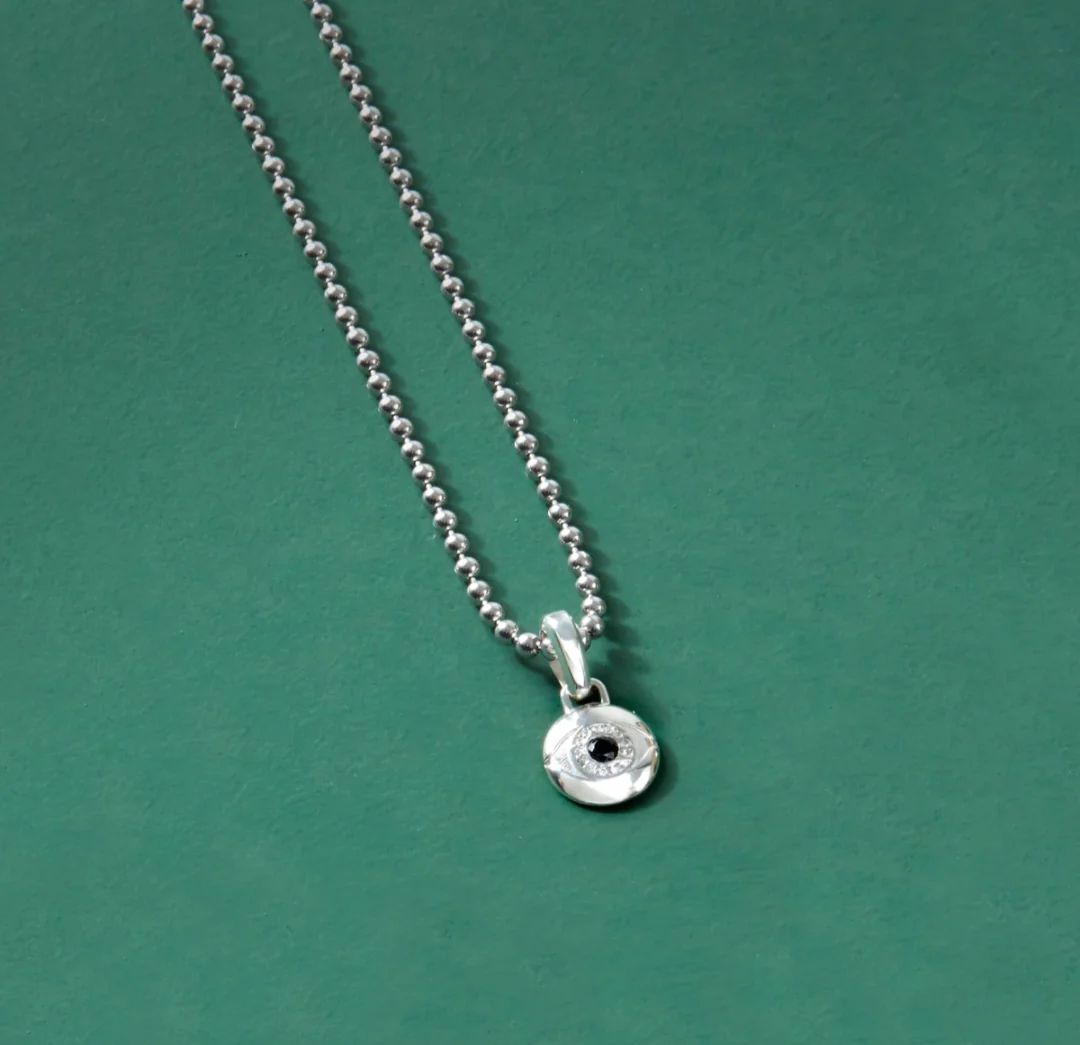 RARE PRINCE by CARAT SUTRA | Unique Designed Evil Eye Pendant | 925 Sterling Silver Pendant | Men's Jewelry | With Certificate of Authenticity and 925 Hallmark