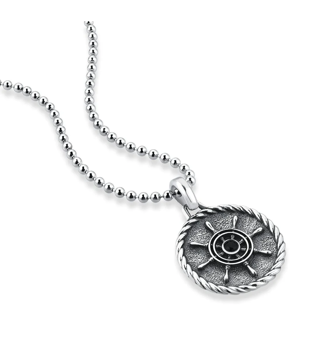 RARE PRINCE by CARAT SUTRA | Unique Designed Silver Rudder Pendant for Men | Oxidized 925 Sterling Silver Pendant | Men's Jewelry | With Certificate of Authenticity and 925 Hallmark - Image 4