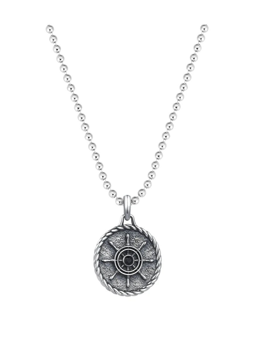 RARE PRINCE by CARAT SUTRA | Unique Designed Silver Rudder Pendant for Men | Oxidized 925 Sterling Silver Pendant | Men's Jewelry | With Certificate of Authenticity and 925 Hallmark - Image 6