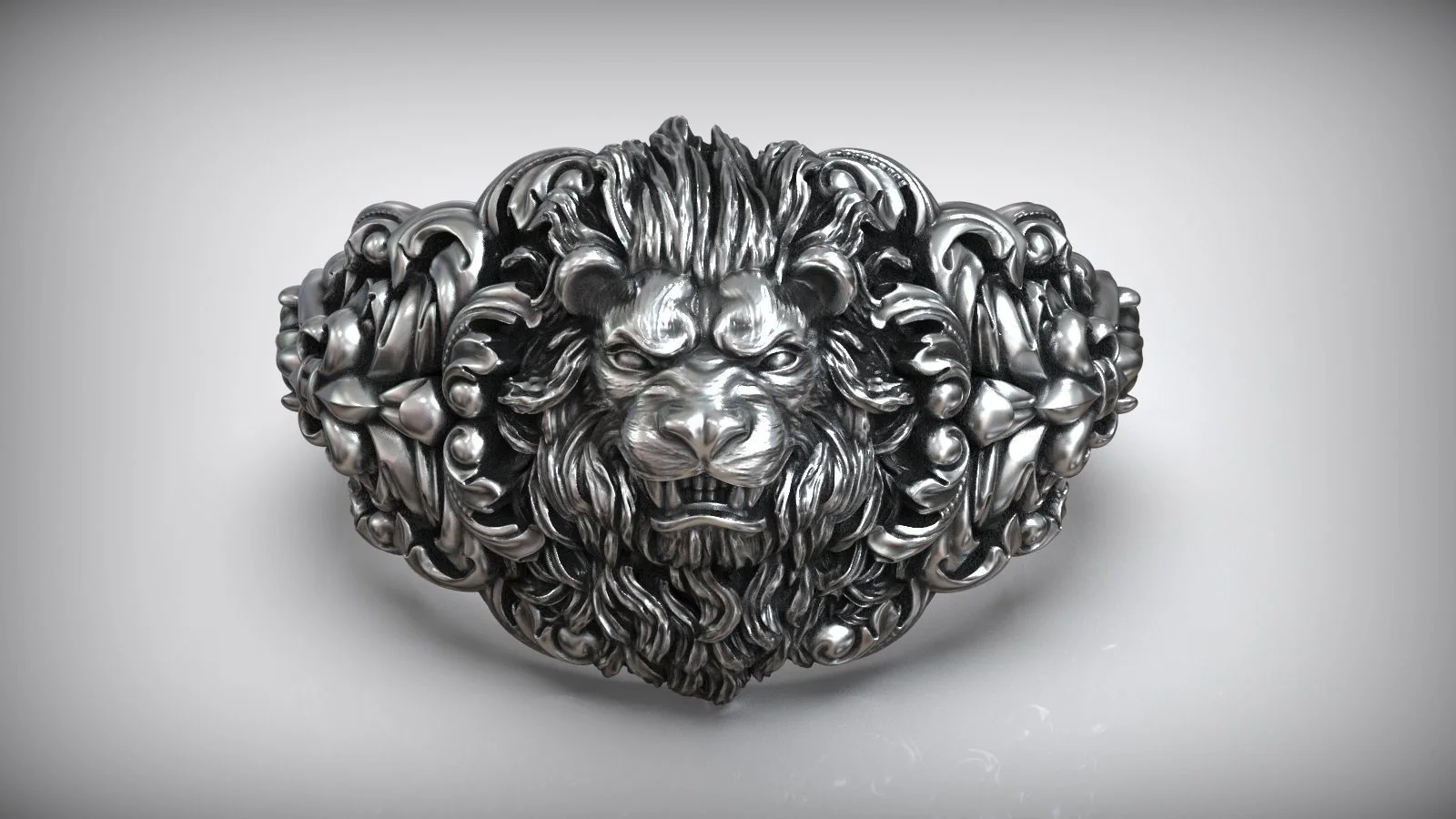 RARE PRINCE by CARAT SUTRA | Unique Designed Lion Head Ring with Royal Fleur De Lis | 925 Sterling Silver Oxidized Ring | Men's Jewelry | With Certificate of Authenticity and 925 Hallmark - Image 9