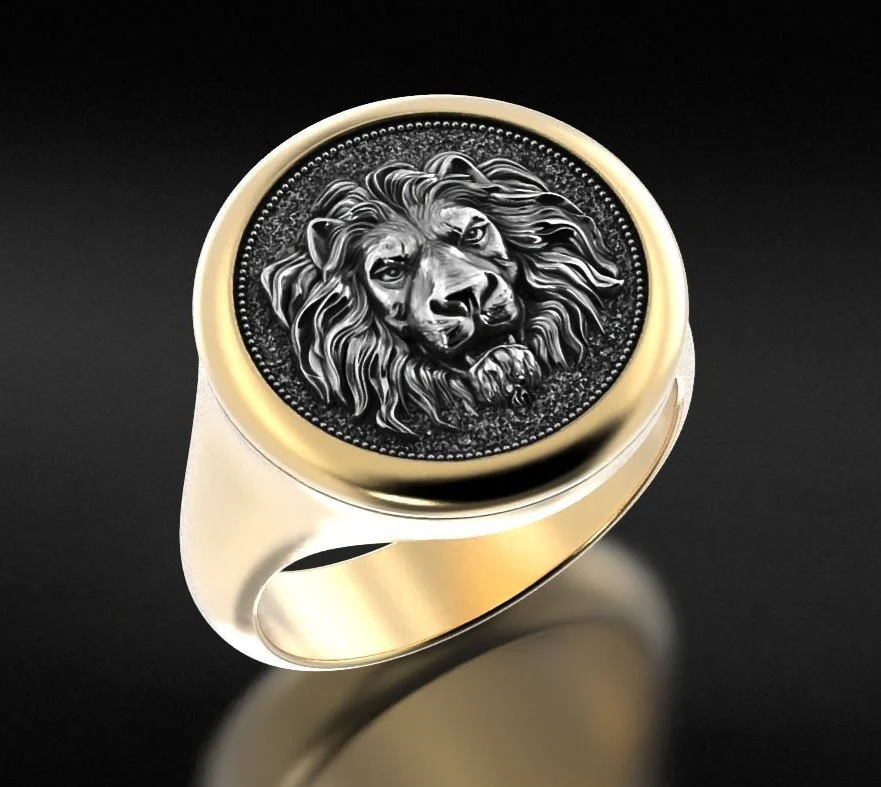 RARE PRINCE by CARAT SUTRA | Unique Designed Lion Signet Ring | 925 Sterling Silver Oxidized Ring | Men's Jewelry | With Certificate of Authenticity and 925 Hallmark - Image 5