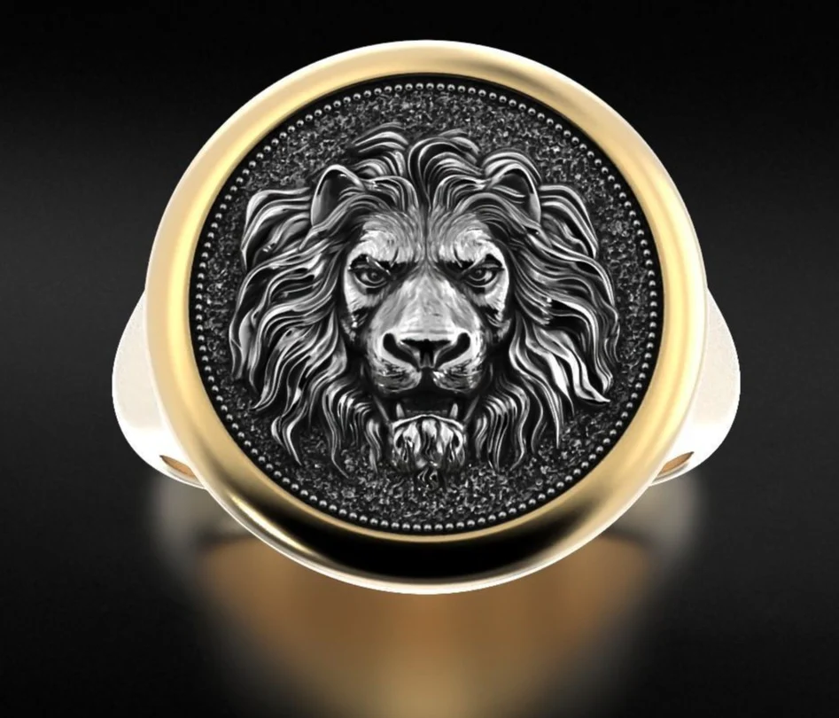 RARE PRINCE by CARAT SUTRA | Unique Designed Lion Signet Ring | 925 Sterling Silver Oxidized Ring | Men's Jewelry | With Certificate of Authenticity and 925 Hallmark - Image 6
