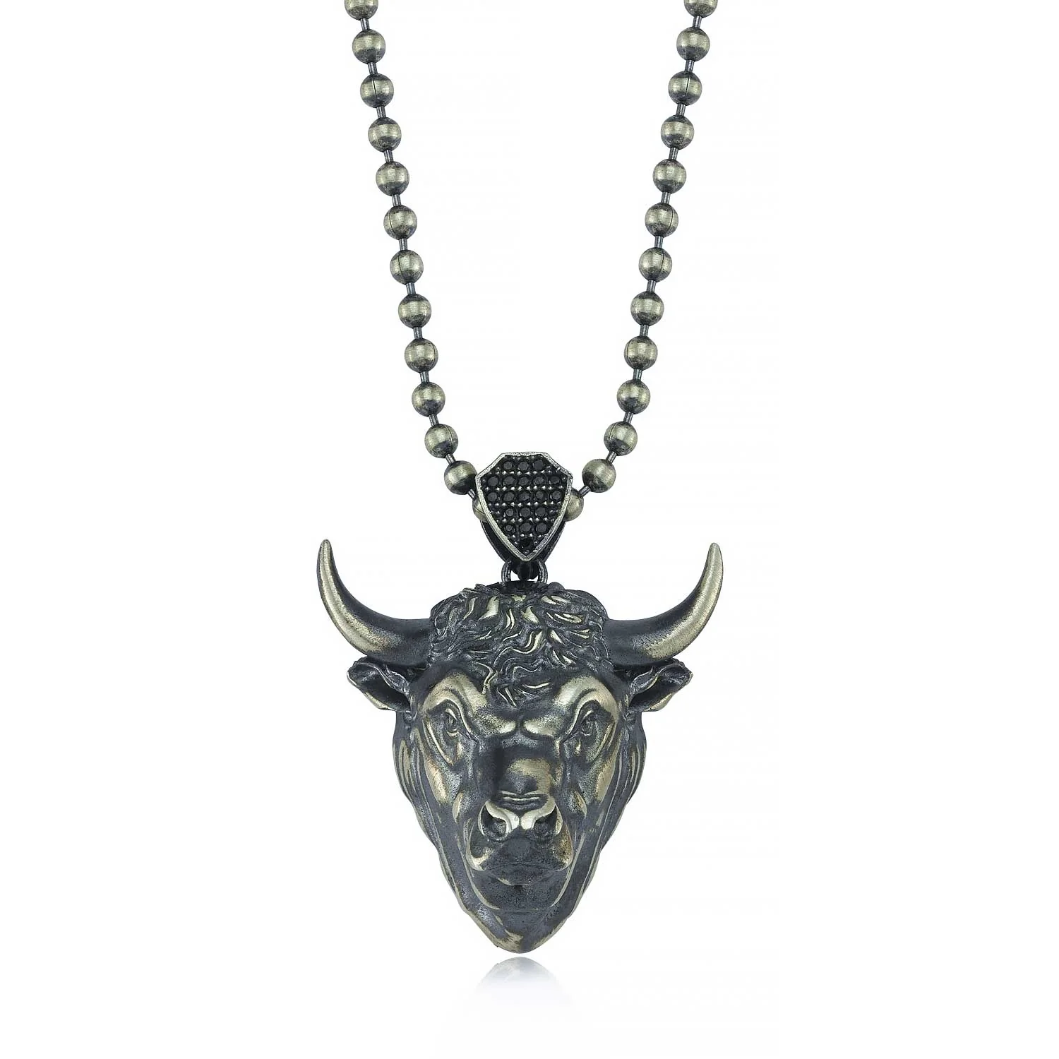 RARE PRINCE by CARAT SUTRA | Unique Designed Angry Bull Head Pendant for Taurus Zodiac for Men | 925 Sterling Silver Oxidized Pendant | Men's Jewelry | With Certificate of Authenticity and 925 Hallmark - Image 4