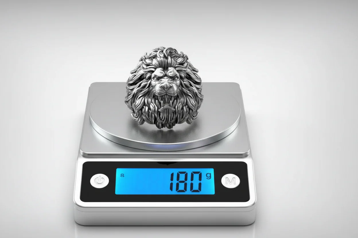 RARE PRINCE by CARAT SUTRA | Unique Designed Ferocious Lion Ring | 925 Sterling Silver Oxidized Ring | Men's Jewelry | With Certificate of Authenticity and 925 Hallmark - Image 5