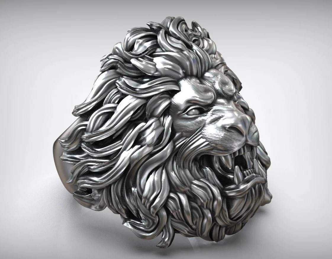 RARE PRINCE by CARAT SUTRA | Unique Designed Ferocious Lion Ring | 925 Sterling Silver Oxidized Ring | Men's Jewelry | With Certificate of Authenticity and 925 Hallmark - Image 8