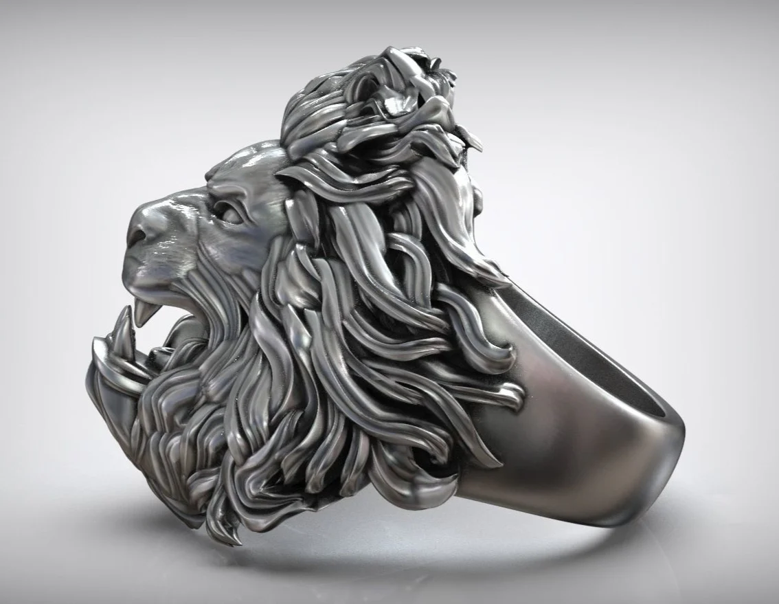 RARE PRINCE by CARAT SUTRA | Unique Designed Ferocious Lion Ring | 925 Sterling Silver Oxidized Ring | Men's Jewelry | With Certificate of Authenticity and 925 Hallmark - Image 9