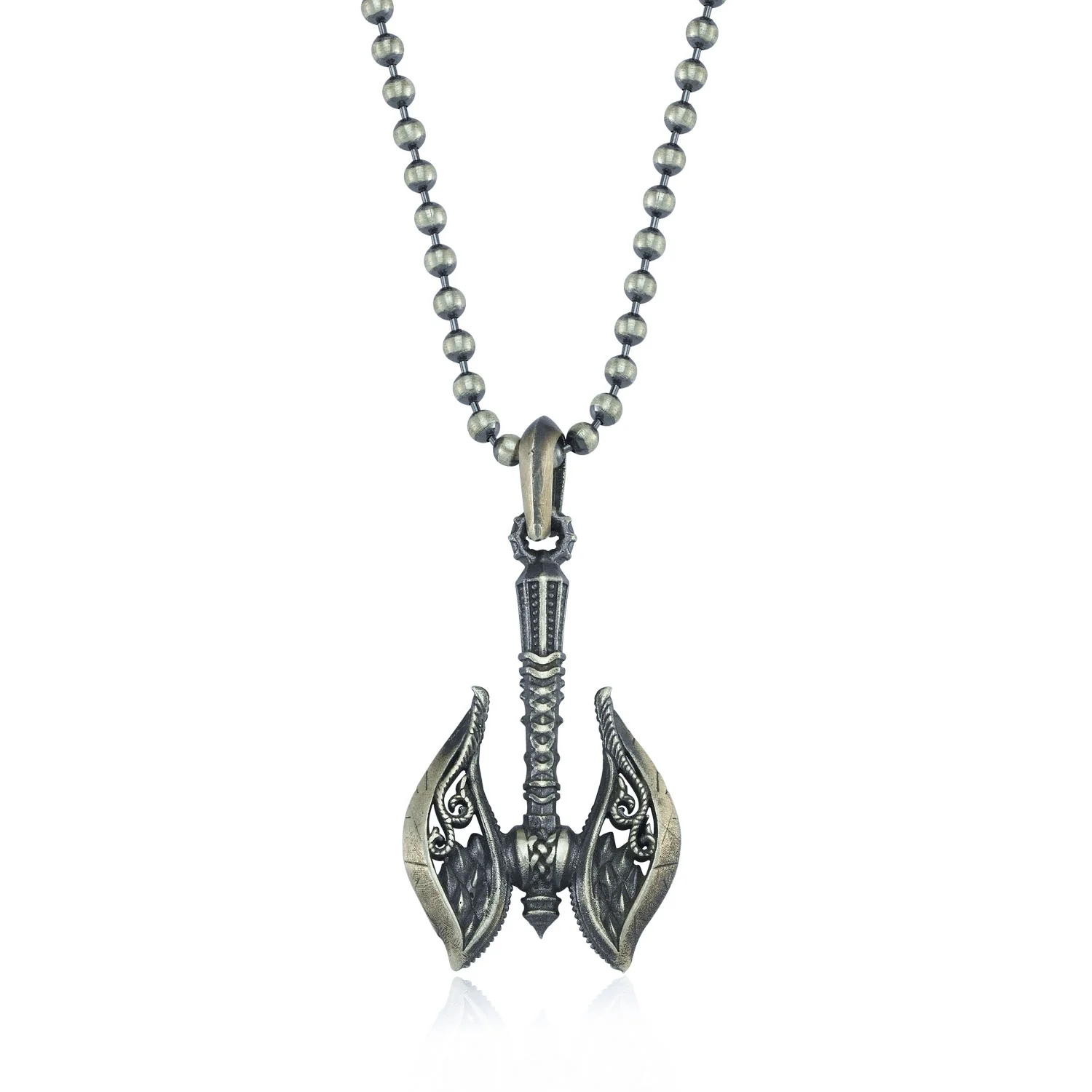 RARE PRINCE by CARAT SUTRA | Unique Viking War Axe Designed Pendant for Men | 925 Sterling Silver Oxidized Pendant | Men's Jewelry | With Certificate of Authenticity and 925 Hallmark - Image 4