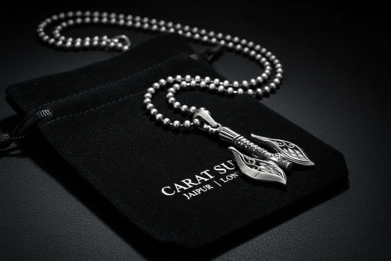 RARE PRINCE by CARAT SUTRA | Unique Viking War Axe Designed Pendant for Men | 925 Sterling Silver Oxidized Pendant | Men's Jewelry | With Certificate of Authenticity and 925 Hallmark - Image 5
