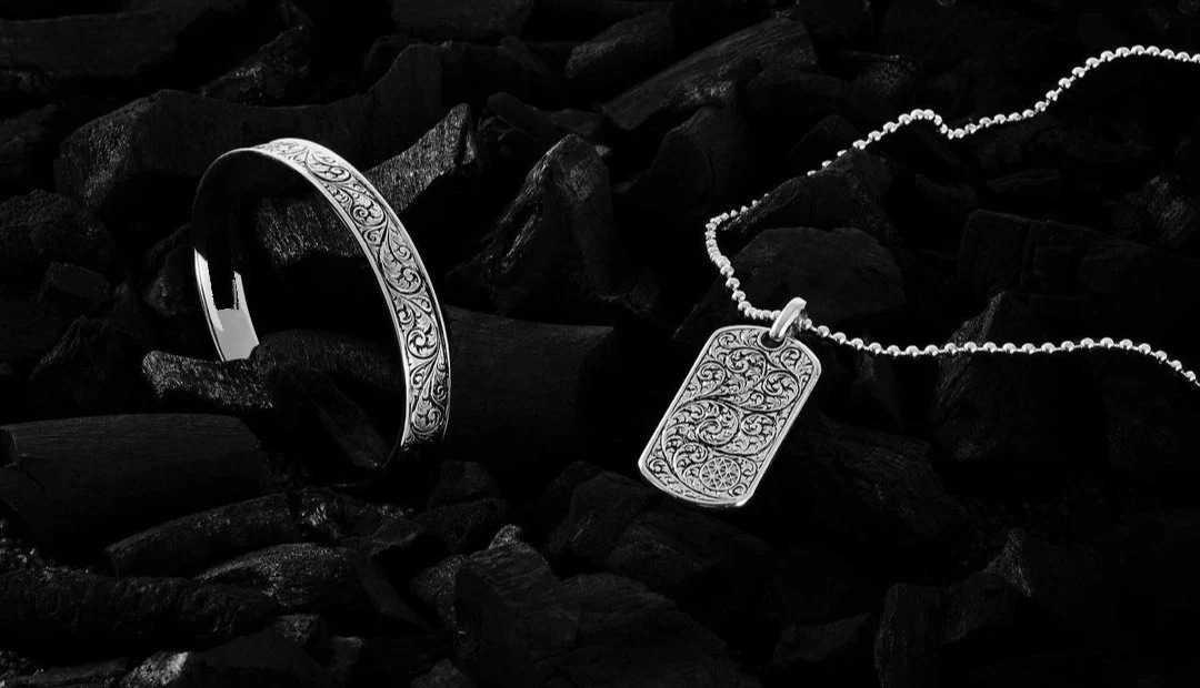 RARE PRINCE by CARAT SUTRA | Unique Samurai Engraved Tag Pendant for Men | 22kt Gold Micron Plated 925 Sterling Silver Pendant | Men's Jewelry | With Certificate of Authenticity and 925 Hallmark - Image 5