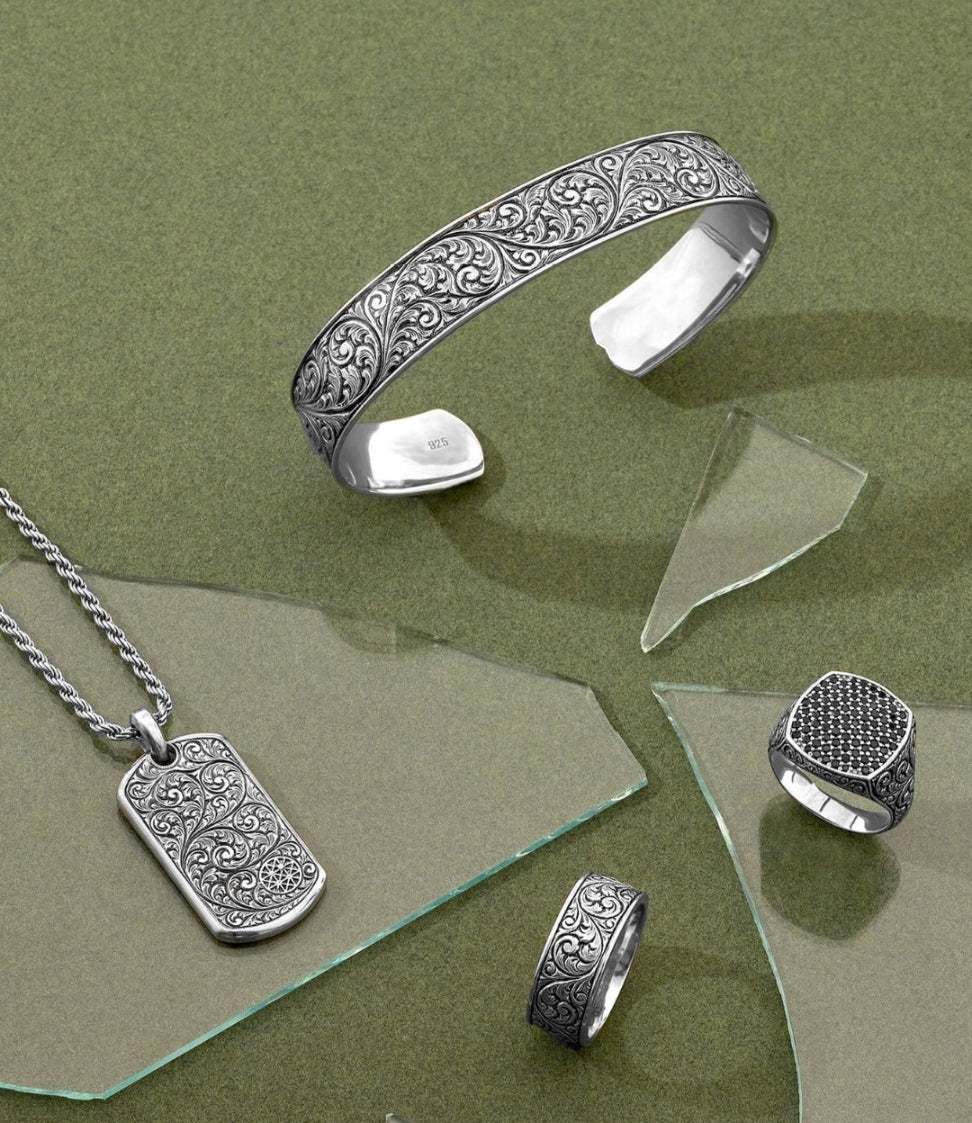 RARE PRINCE by CARAT SUTRA | Unique Samurai Engraved Tag Pendant for Men | 22kt Gold Micron Plated 925 Sterling Silver Pendant | Men's Jewelry | With Certificate of Authenticity and 925 Hallmark - Image 6