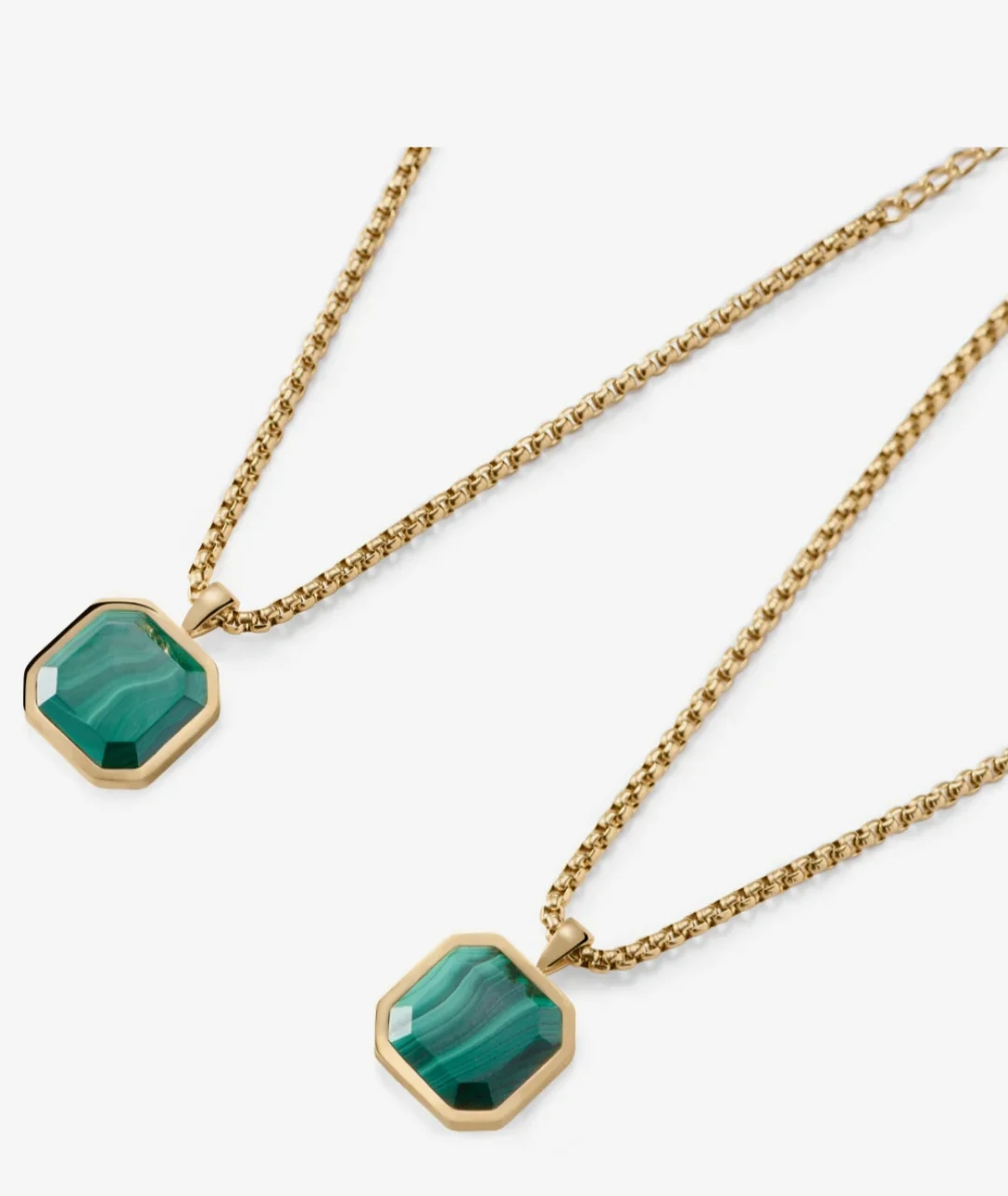 RARE PRINCE by CARAT SUTRA | Unique Designed 22kt Gold Micron Plated Silver Pendant in Natural Malachite for Men, 925 Sterling Silver Pendant | Men's Jewelry | With Certificate of Authenticity and 925 Hallmark - Image 6