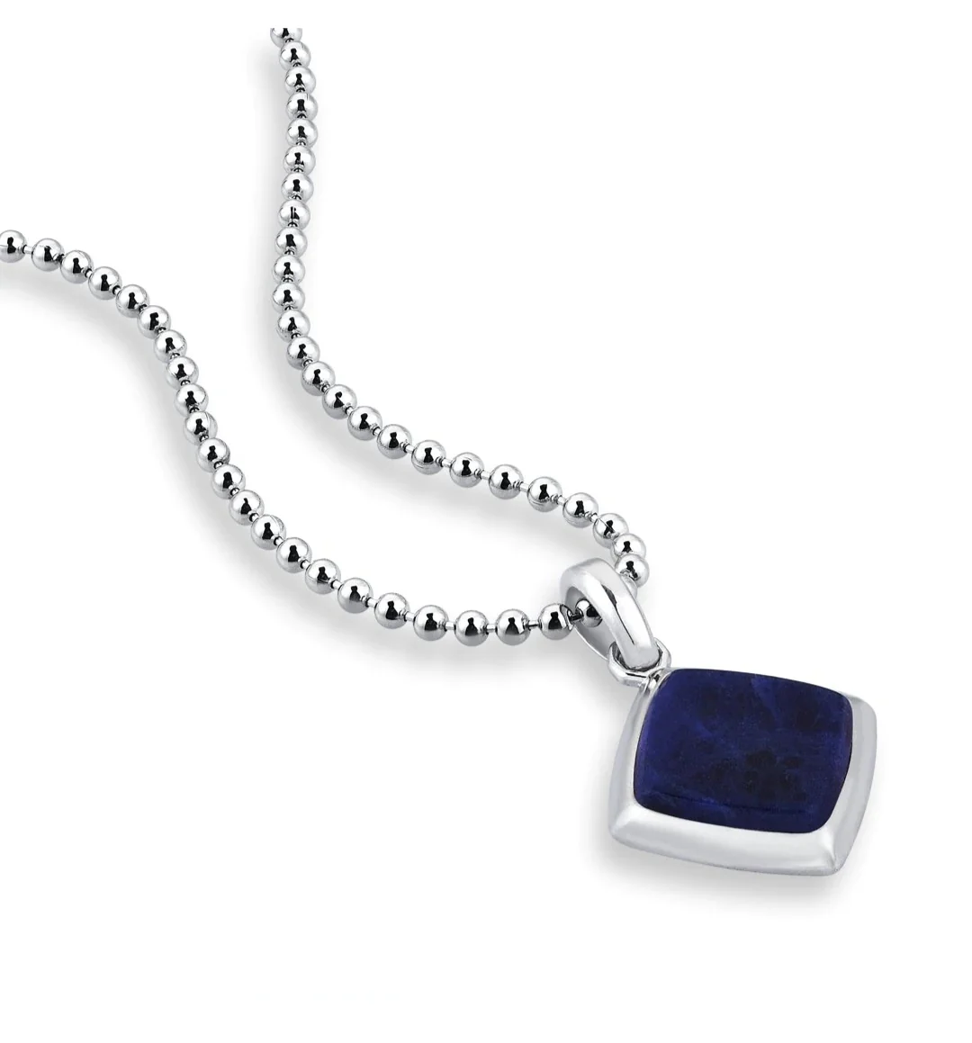 RARE PRINCE by CARAT SUTRA | Unique Designed Silver Pendant in Natural Sodalite for Men, 925 Sterling Silver Pendant | Men's Jewelry | With Certificate of Authenticity and 925 Hallmark - Image 4
