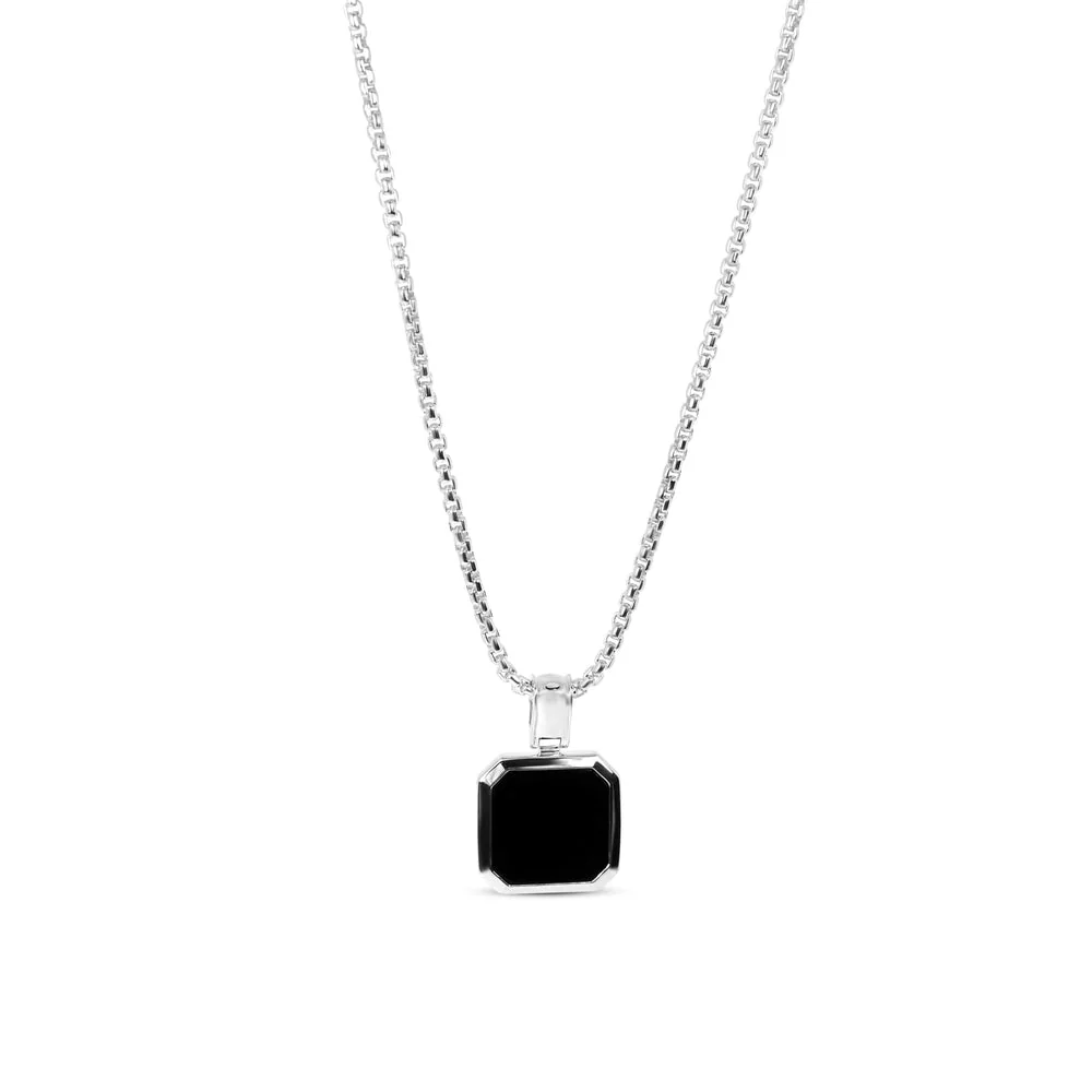 RARE PRINCE by CARAT SUTRA | Unique Designed Silver Pendant in Natural Black Onyx for Men, 925 Sterling Silver Pendant | Men's Jewelry | With Certificate of Authenticity and 925 Hallmark - Image 3