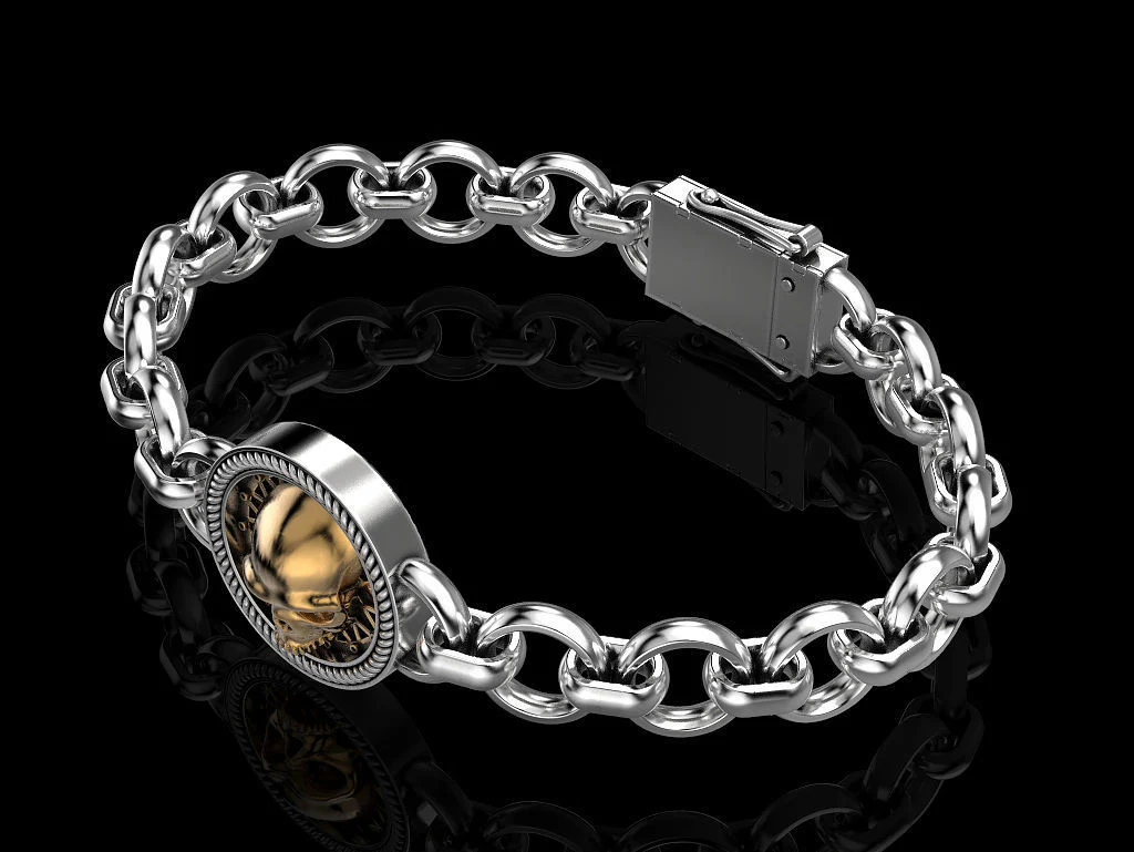 RARE PRINCE by CARAT SUTRA | Unique Designed Skull Bracelet for Men | Biker Bracelet for Men | 925 Sterling Silver Bracelet | Men's Jewelry | With Certificate of Authenticity and 925 Hallmark - Image 4