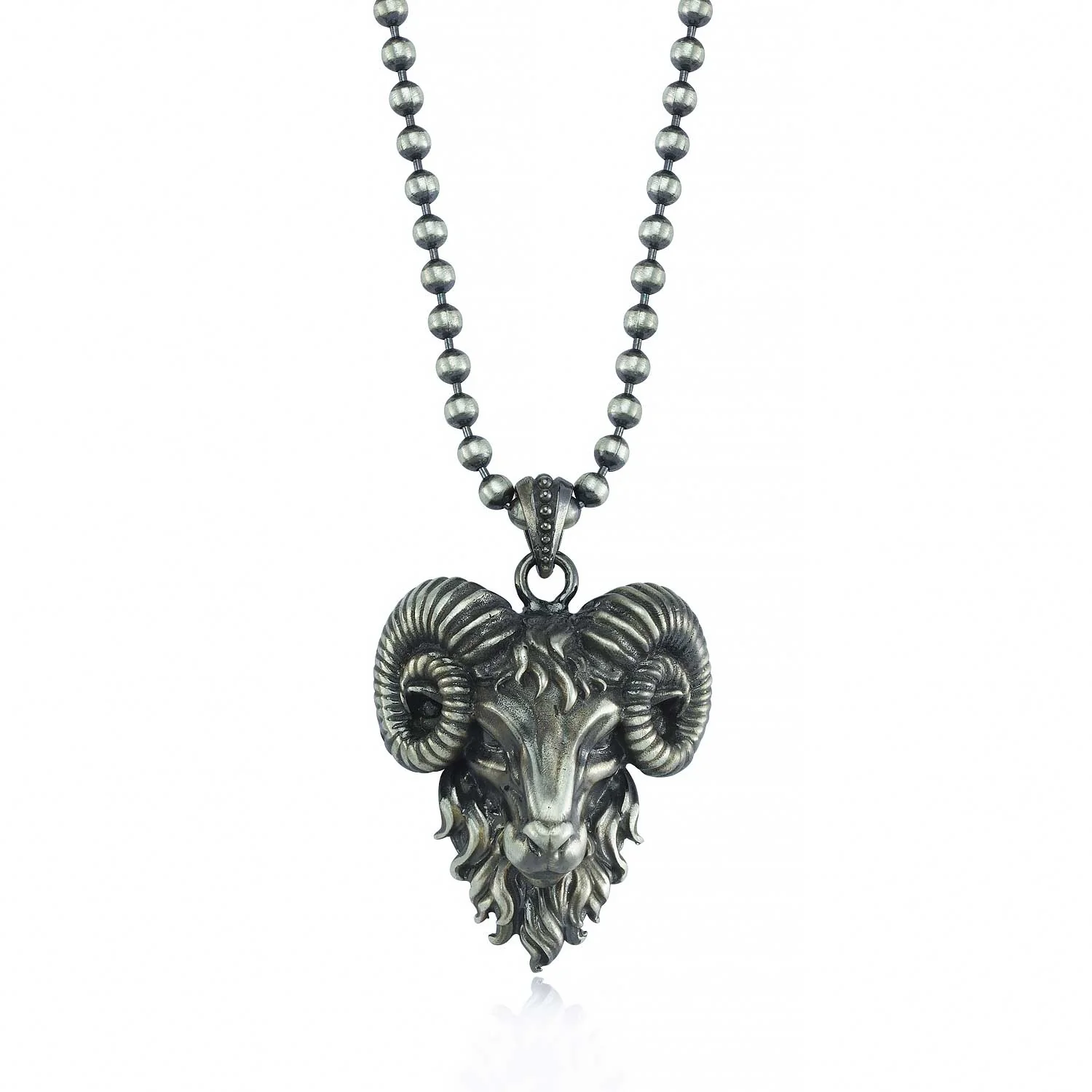 RARE PRINCE by CARAT SUTRA | Unique Designed Horned Ram Pendant for Aries Zodiac for Men | 925 Sterling Silver Oxidized Pendant | Men's Jewelry | With Certificate of Authenticity and 925 Hallmark - Image 4