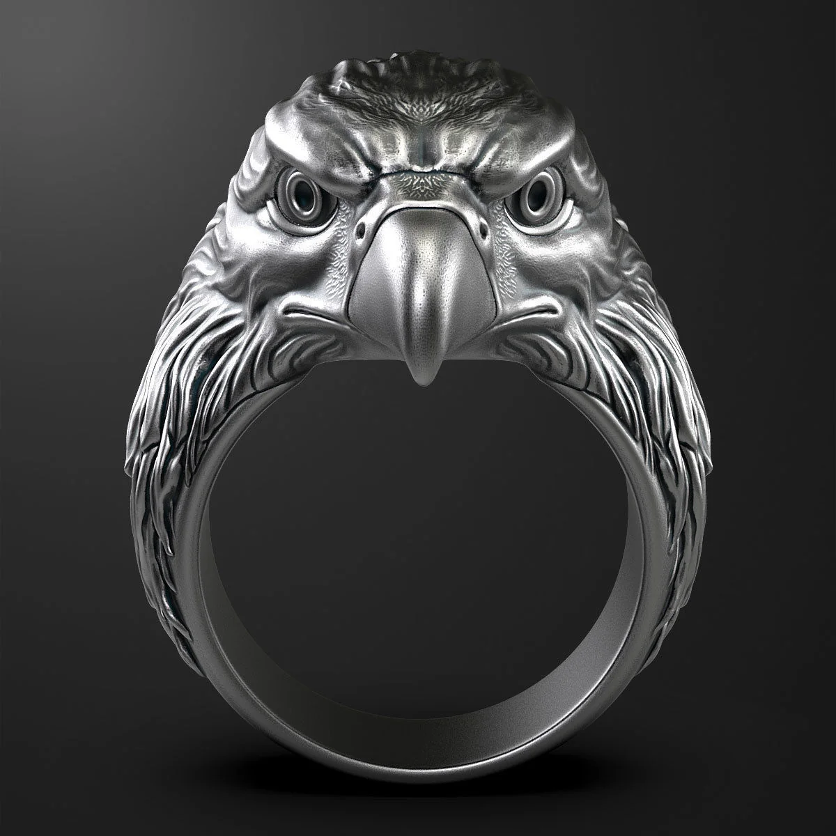 RARE PRINCE by CARAT SUTRA | Unique Designed Eagle Ring | 925 Sterling Silver Oxidized Ring | Men's Jewelry | With Certificate of Authenticity and 925 Hallmark - Image 5
