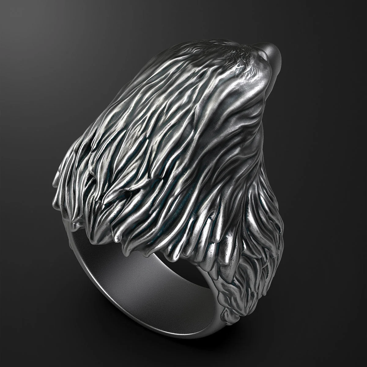 RARE PRINCE by CARAT SUTRA | Unique Designed Eagle Ring | 925 Sterling Silver Oxidized Ring | Men's Jewelry | With Certificate of Authenticity and 925 Hallmark - Image 6