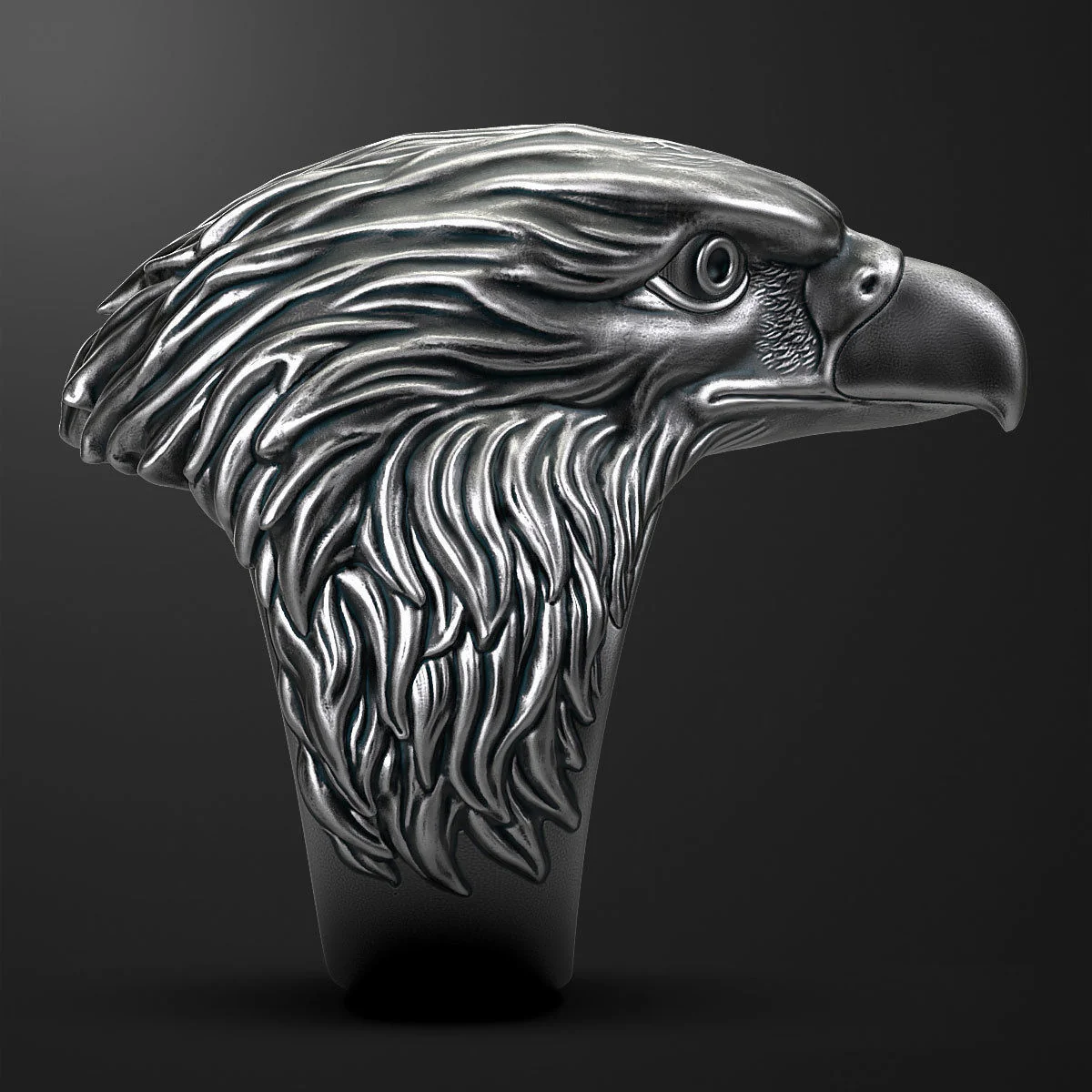 RARE PRINCE by CARAT SUTRA | Unique Designed Eagle Ring | 925 Sterling Silver Oxidized Ring | Men's Jewelry | With Certificate of Authenticity and 925 Hallmark - Image 7