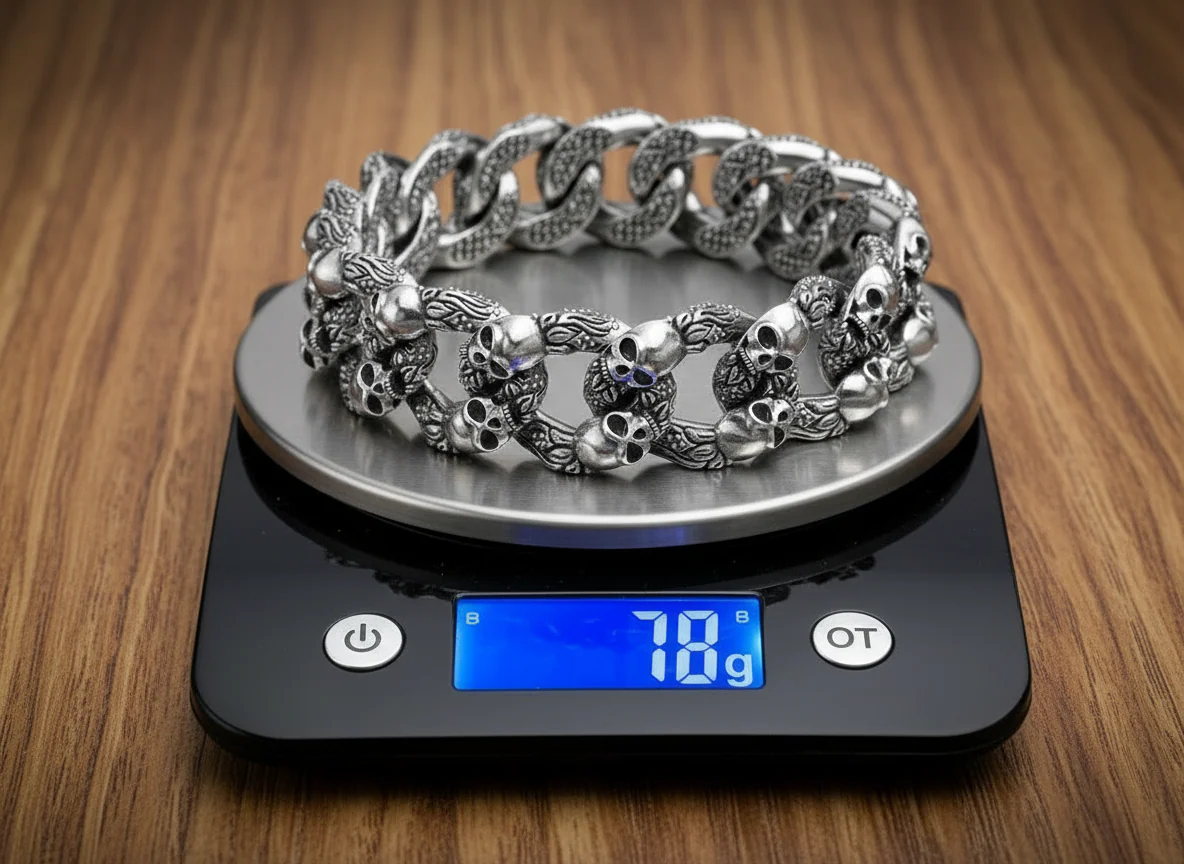 RARE PRINCE by CARAT SUTRA | Unique Designed Skull Bracelet for Men | Biker Bracelet for Men | 925 Sterling Silver Bracelet | Men's Jewelry | With Certificate of Authenticity and 925 Hallmark - Image 6