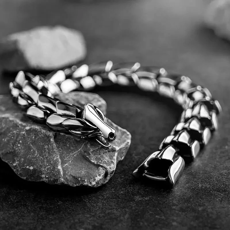 Unique Silver Dragon Bracelet | 925 Sterling Silver Bracelet | Men Jewelry | With Certificate of Authenticity and 925 Hallmark - Image 3