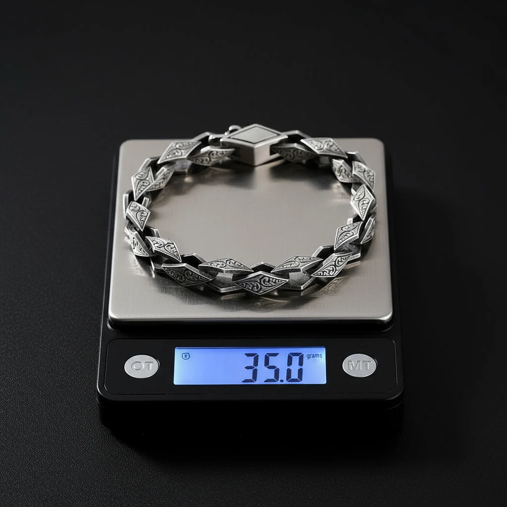 RARE PRINCE by CARAT SUTRA | Unique Hand Engraved Vintage Oxidized Bracelet | 925 Sterling Silver Bracelet | Men's Jewelry | With Certificate of Authenticity and 925 Hallmark - Image 4