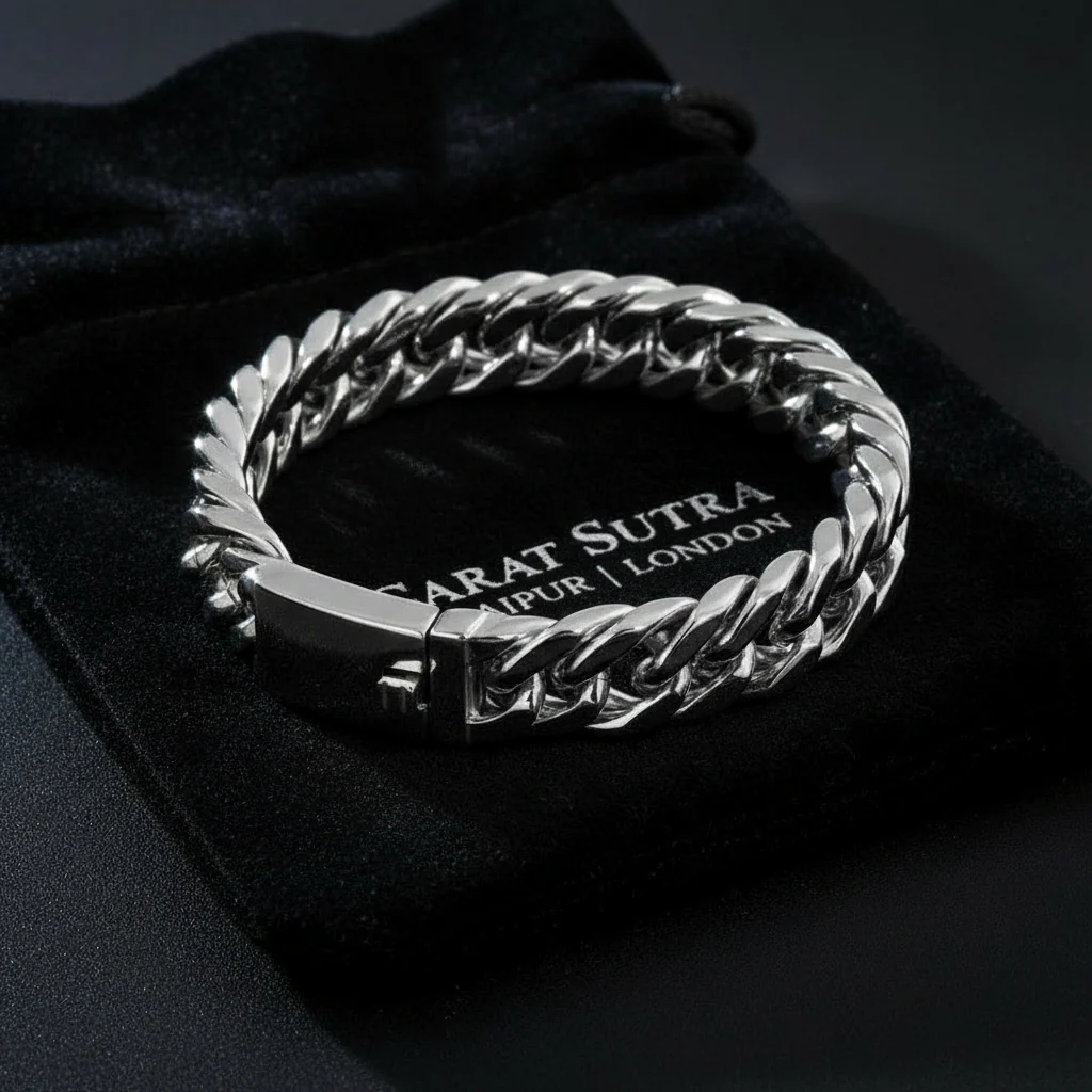 16mm wide, Solid Unique Retro 3 link Cuban High Polished Bracelet for Men | 925 Pure Silver Bracelet | With Certificate of Authenticity and 925 Hallmark - Image 4