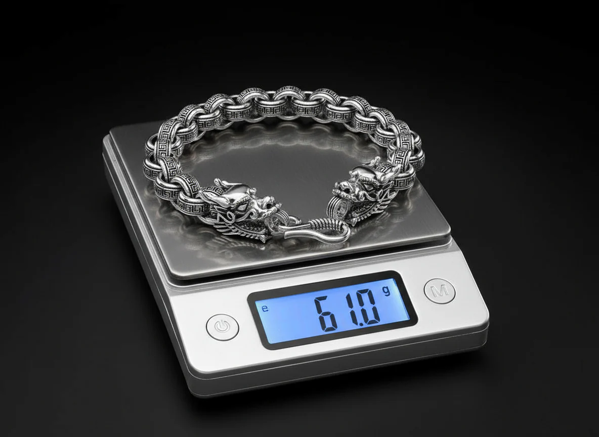 Unique Two Headed Dragon Bracelet for Men | 925 Sterling Silver Bracelet | Men's Jewelry | With Certificate of Authenticity and 925 Hallmark - Image 6