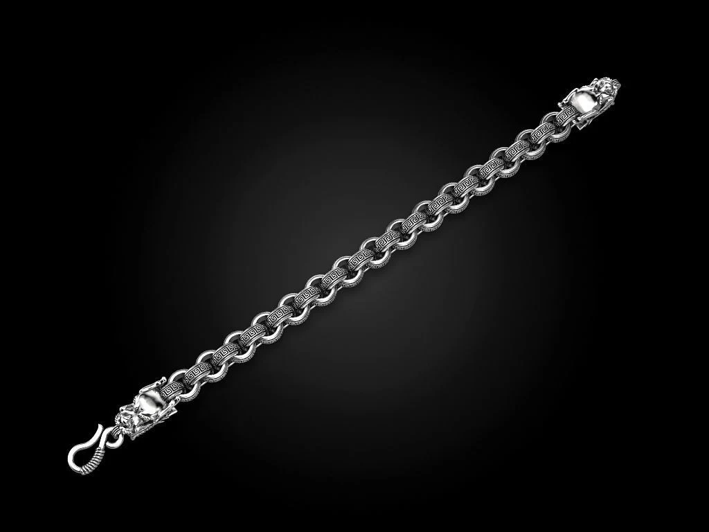 Unique Two Headed Dragon Bracelet for Men | 925 Sterling Silver Bracelet | Men's Jewelry | With Certificate of Authenticity and 925 Hallmark - Image 8