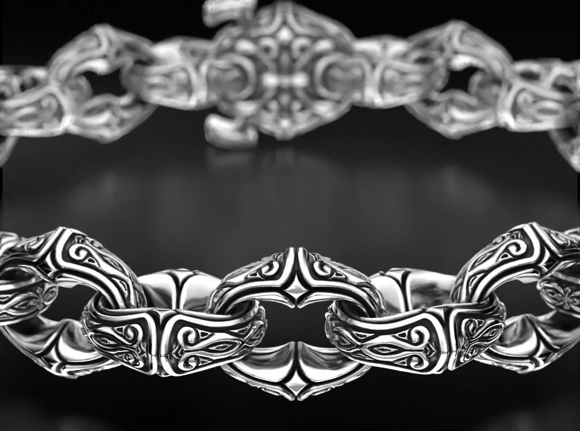 RARE PRINCE by CARAT SUTRA | Unique Real Biker Bracelet for Men | 925 Sterling Silver Bracelet | Men's Jewelry | With Certificate of Authenticity and 925 Hallmark - Image 4