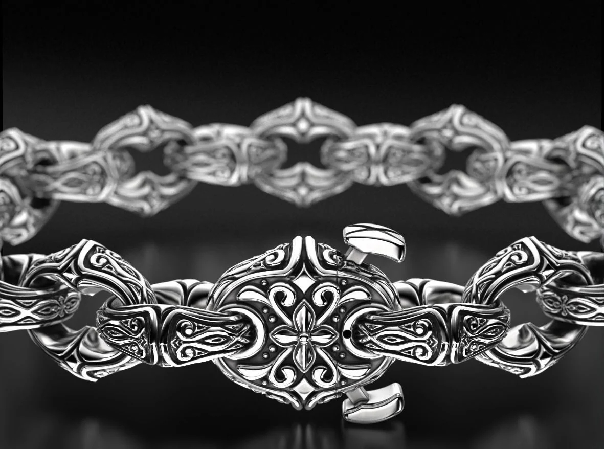 RARE PRINCE by CARAT SUTRA | Unique Real Biker Bracelet for Men | 925 Sterling Silver Bracelet | Men's Jewelry | With Certificate of Authenticity and 925 Hallmark - Image 5