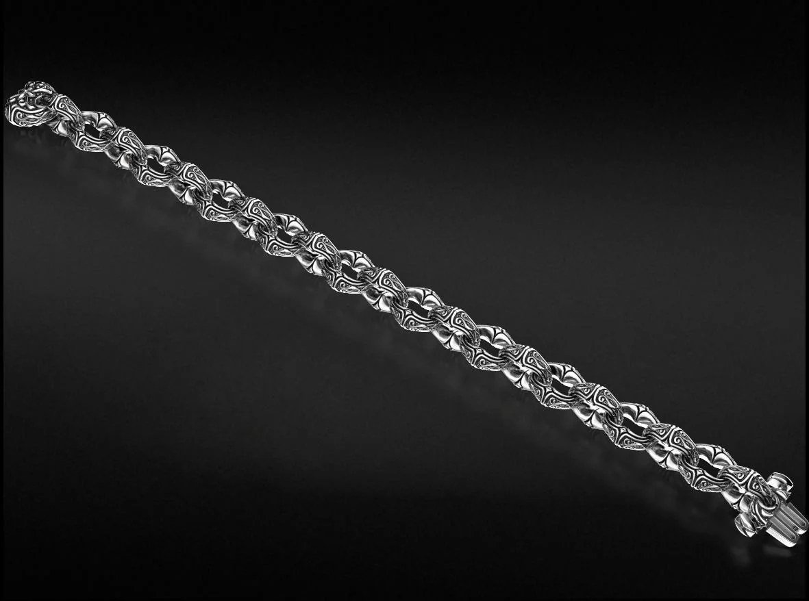 RARE PRINCE by CARAT SUTRA | Unique Real Biker Bracelet for Men | 925 Sterling Silver Bracelet | Men's Jewelry | With Certificate of Authenticity and 925 Hallmark - Image 6