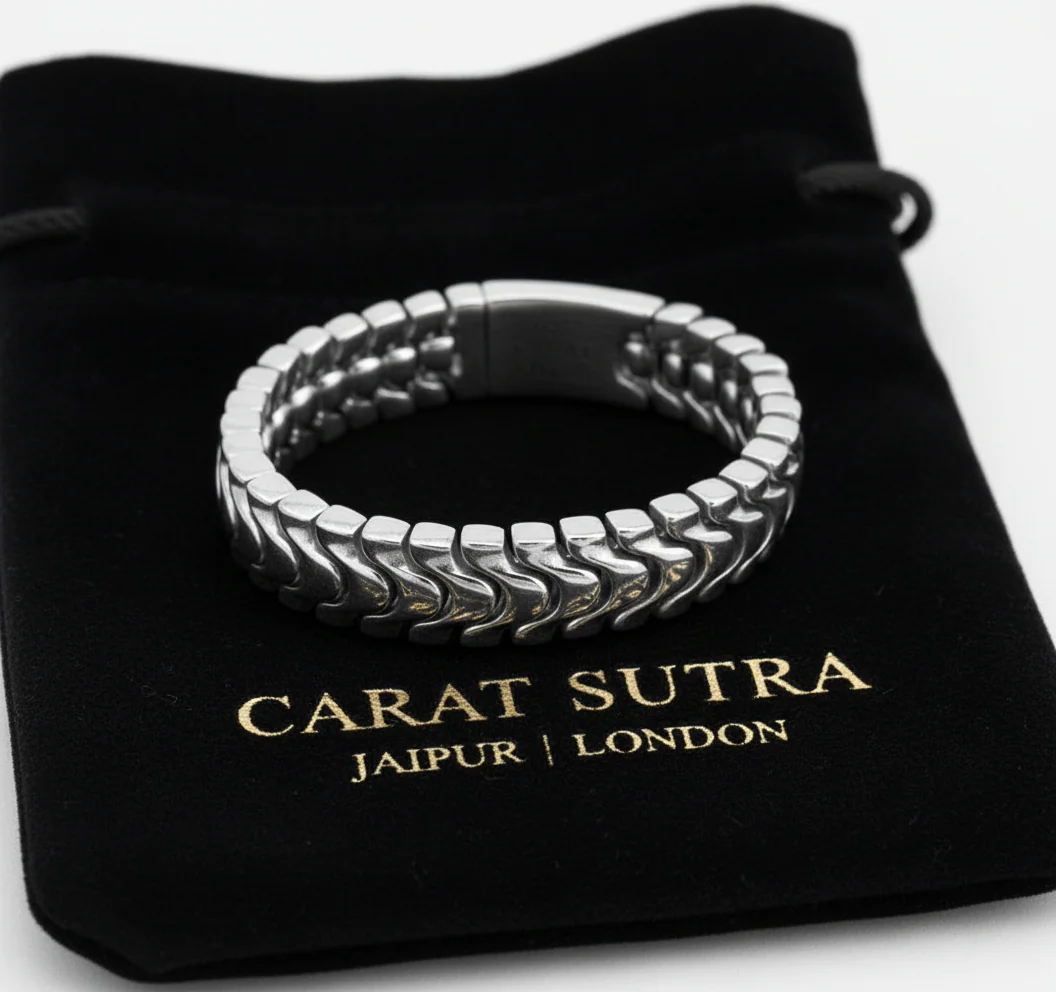 18mm wide, Solid Unique Watch Style High Polished Bracelet for Men | 925 Sterling Silver Bracelet | With Certificate of Authenticity and 925 Hallmark - Image 3