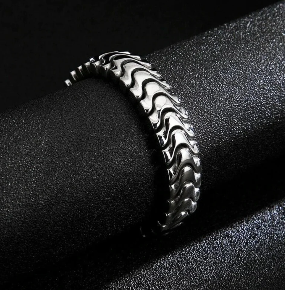 18mm wide, Solid Unique Watch Style High Polished Bracelet for Men | 925 Sterling Silver Bracelet | With Certificate of Authenticity and 925 Hallmark - Image 8