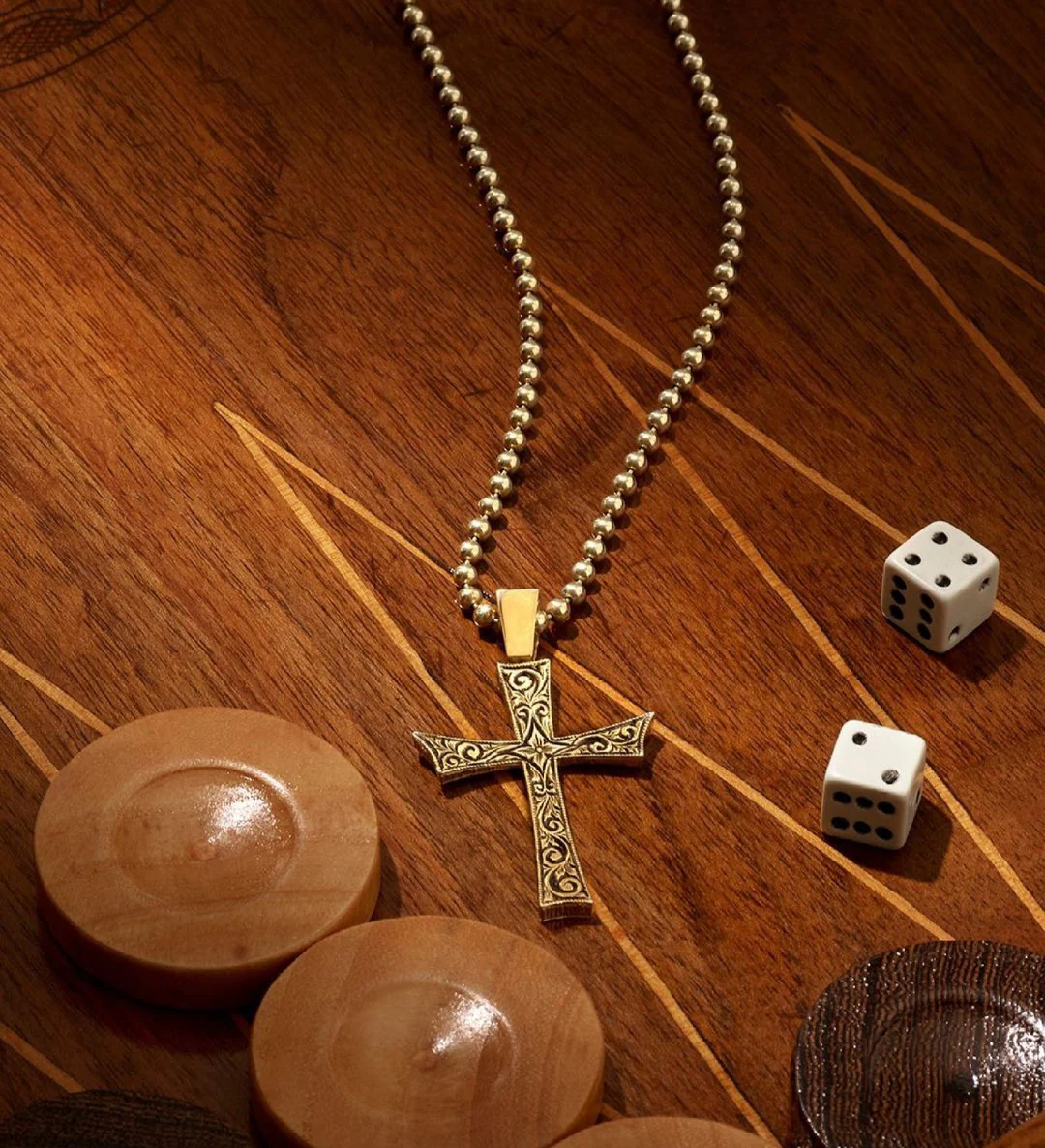 RARE PRINCE by CARAT SUTRA | Unique Classic Cross Pendant with Engraved Design, 925 Sterling Silver Pendant | Men's Jewelry | With Certificate of Authenticity and 925 Hallmark - Image 3