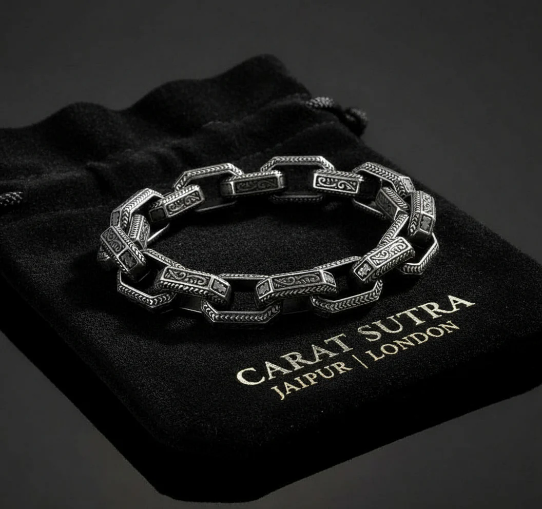 13mm wide, Unique Vintage Artistry Ancient Oxidized Bracelet | 925 Sterling Silver Bracelet | Men's Jewelry | With Certificate of Authenticity and 925 Hallmark - Image 5